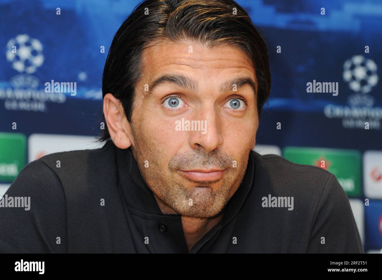 Gigi Buffoon, Champions League Press Conference, Londra, Regno Unito Foto Stock