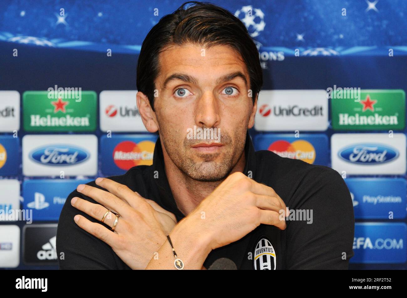 Gigi Buffoon, Champions League Press Conference, Londra, Regno Unito Foto Stock