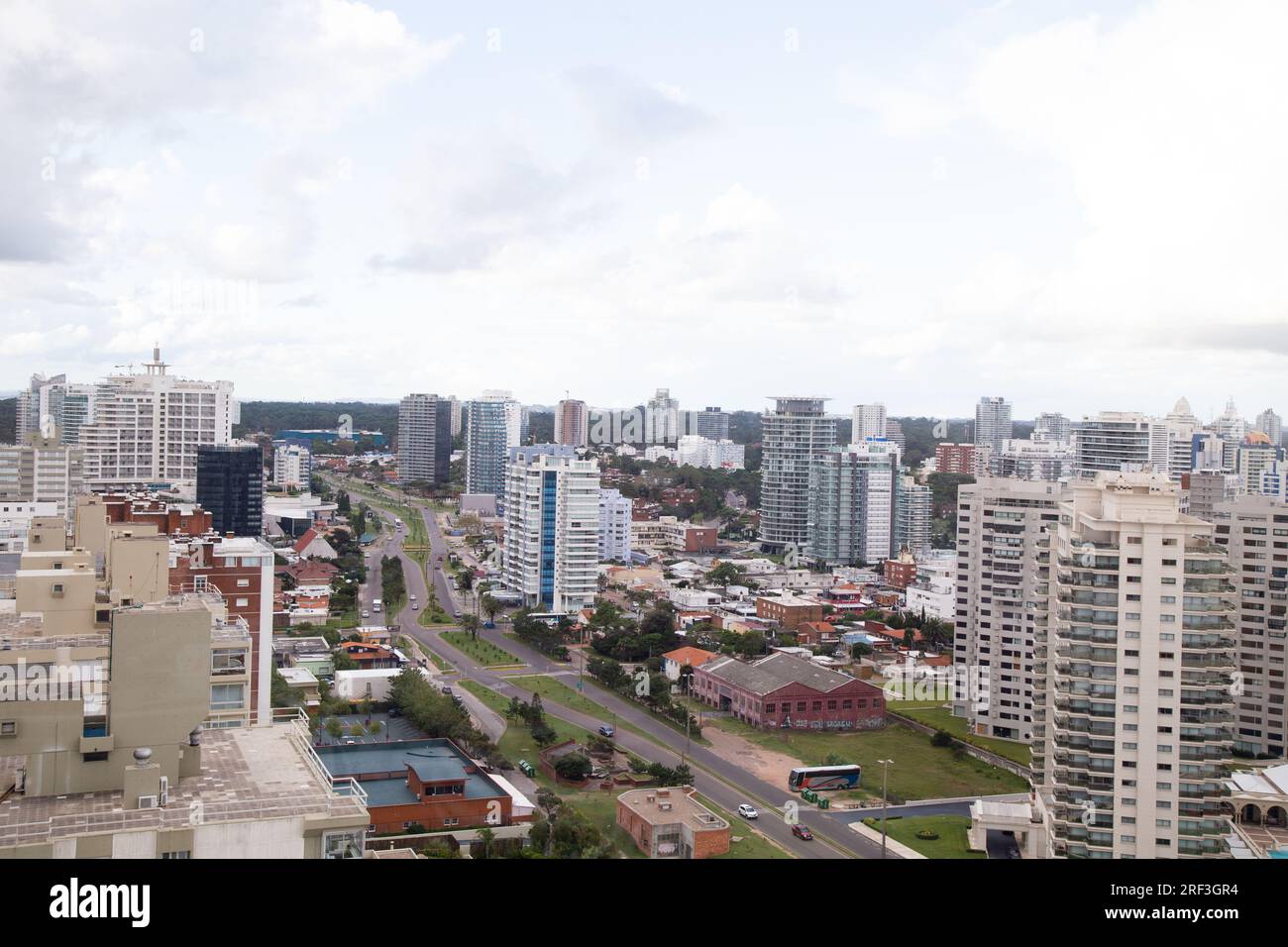 Vista degli edifici a Punta del Este. Uruguay Foto Stock