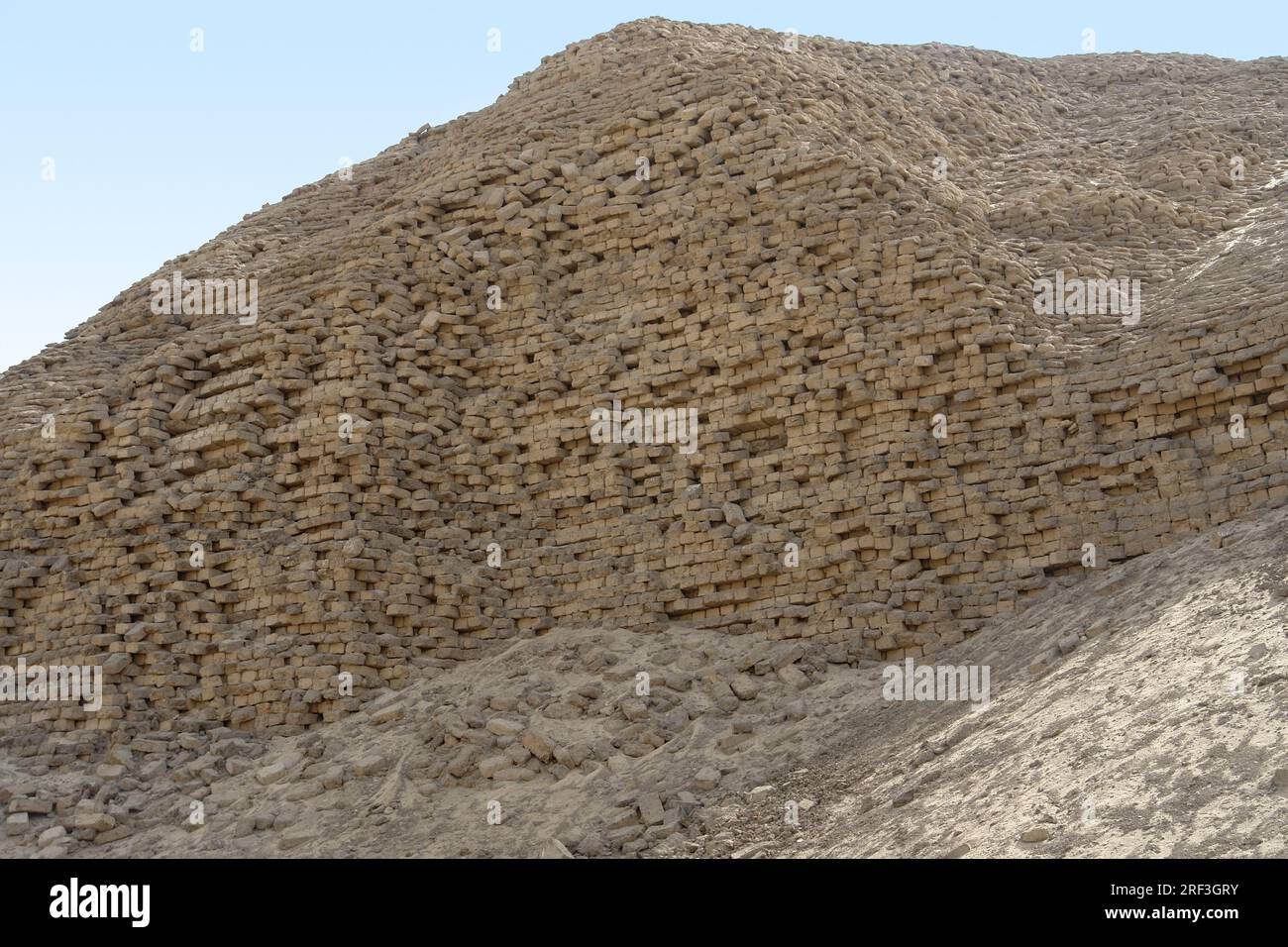 Dettaglio della piramide di Hawara in Egitto Foto Stock