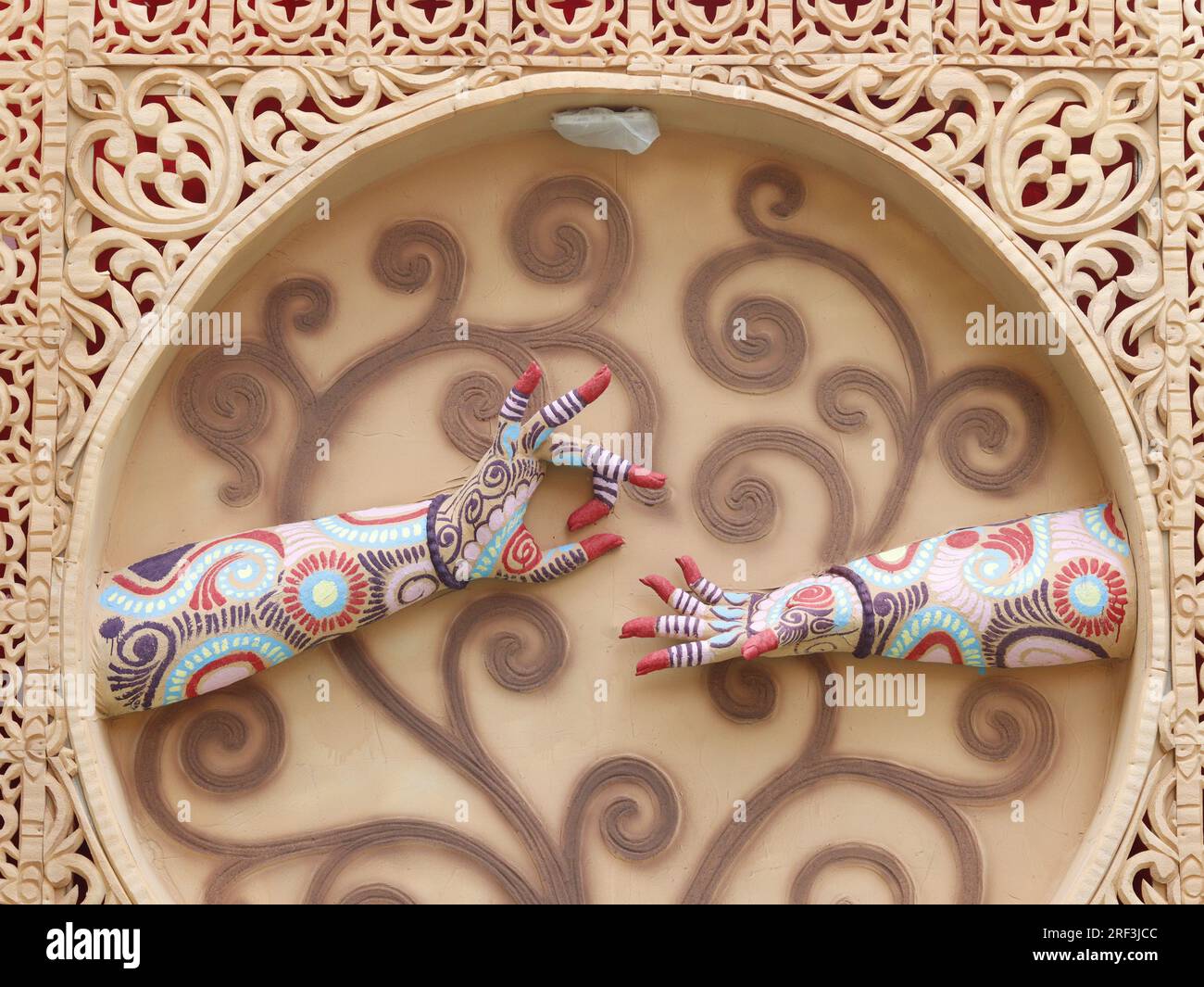 danza kathak arte a mano nella cultura indiana Foto Stock