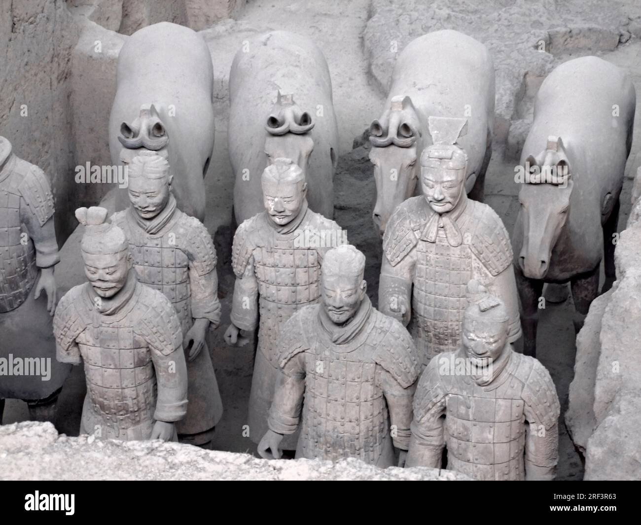 Dettaglio dell'Esercito di Terracotta di Xian (Cina) Foto Stock