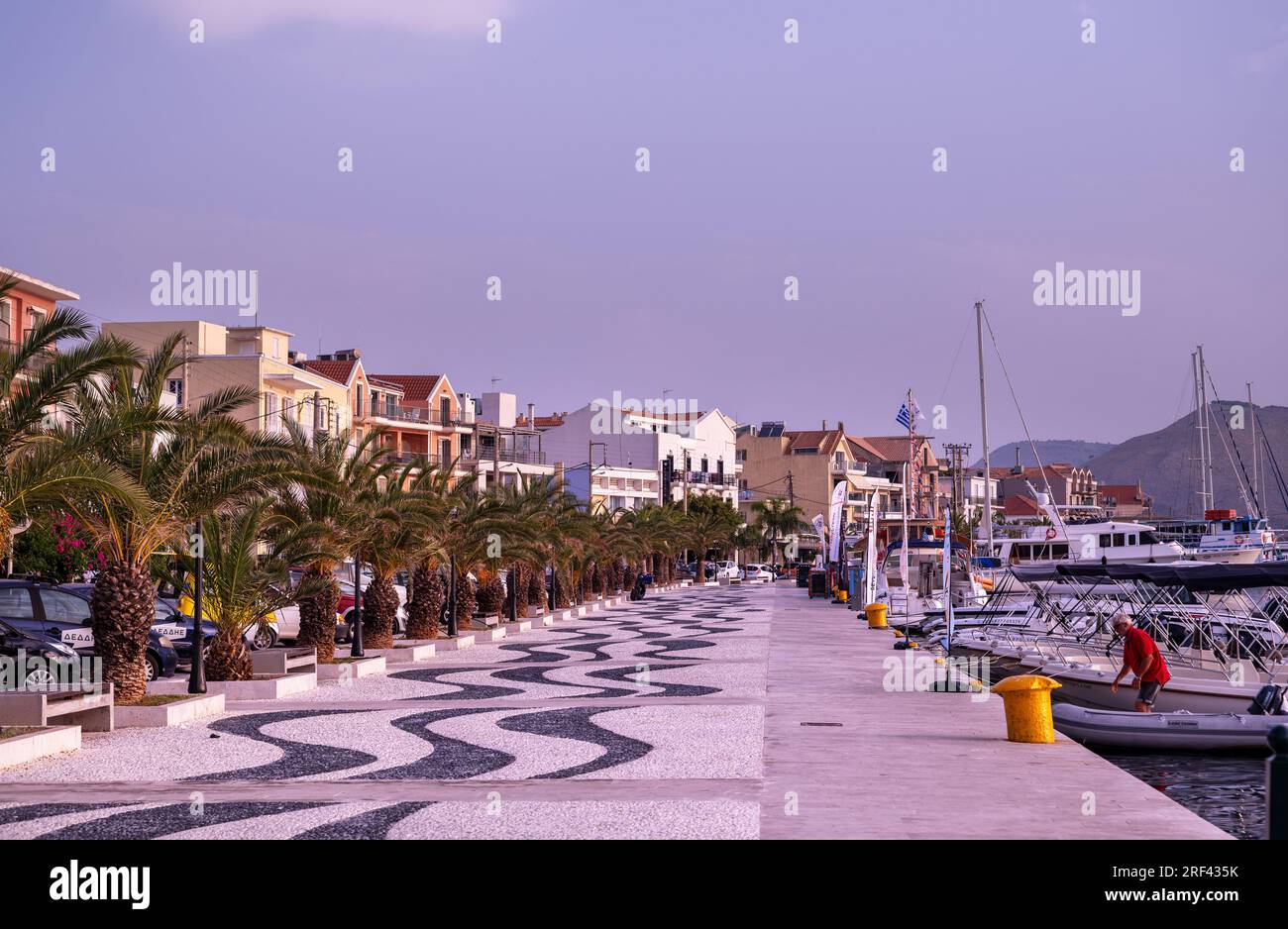 Città di Argostoli capitale dell'isola greca di Cefalonia Foto Stock