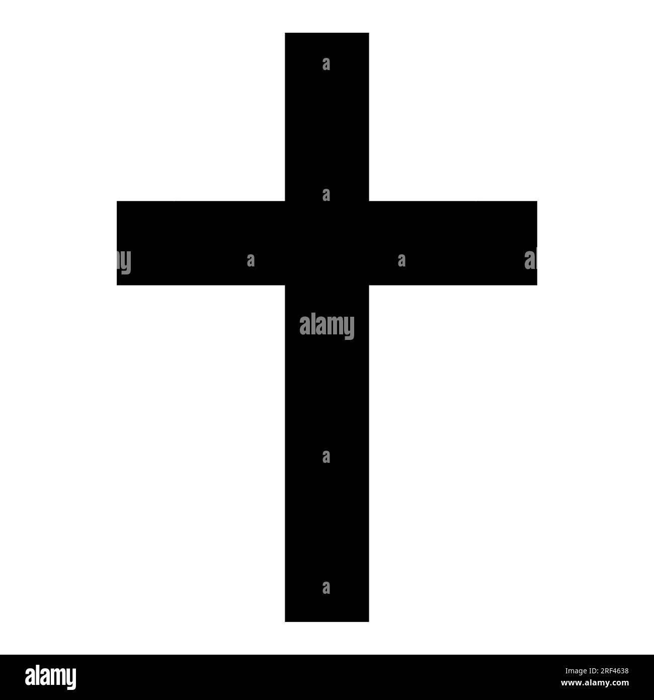 Simbolo della croce cristiana. Simbolo vettore icona croce religione. Illustrazione del logo della croce Santa Illustrazione Vettoriale