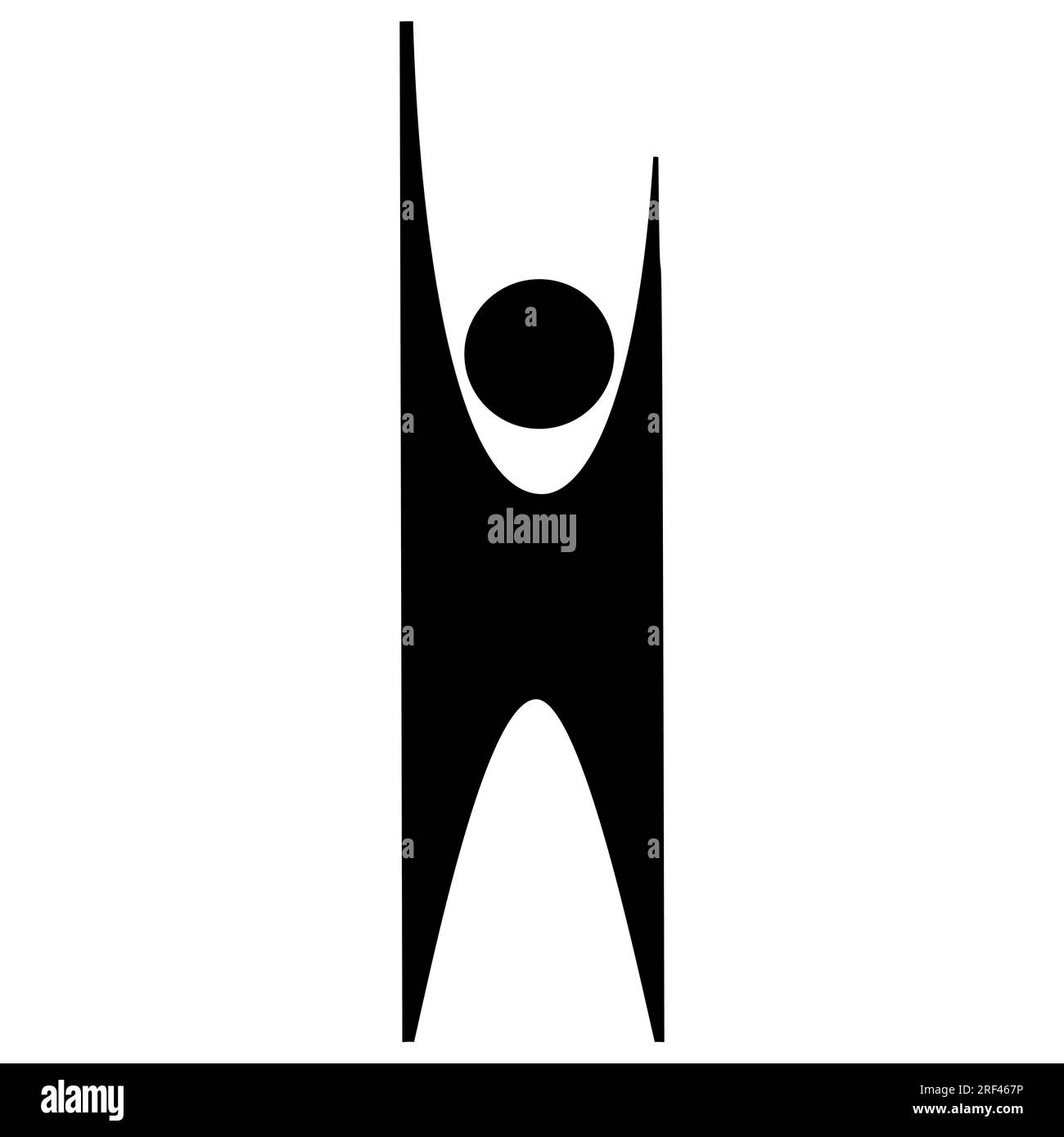 Emblema umanista dello Spirito, simbolo del logo vettoriale. Illustrazione Vettoriale