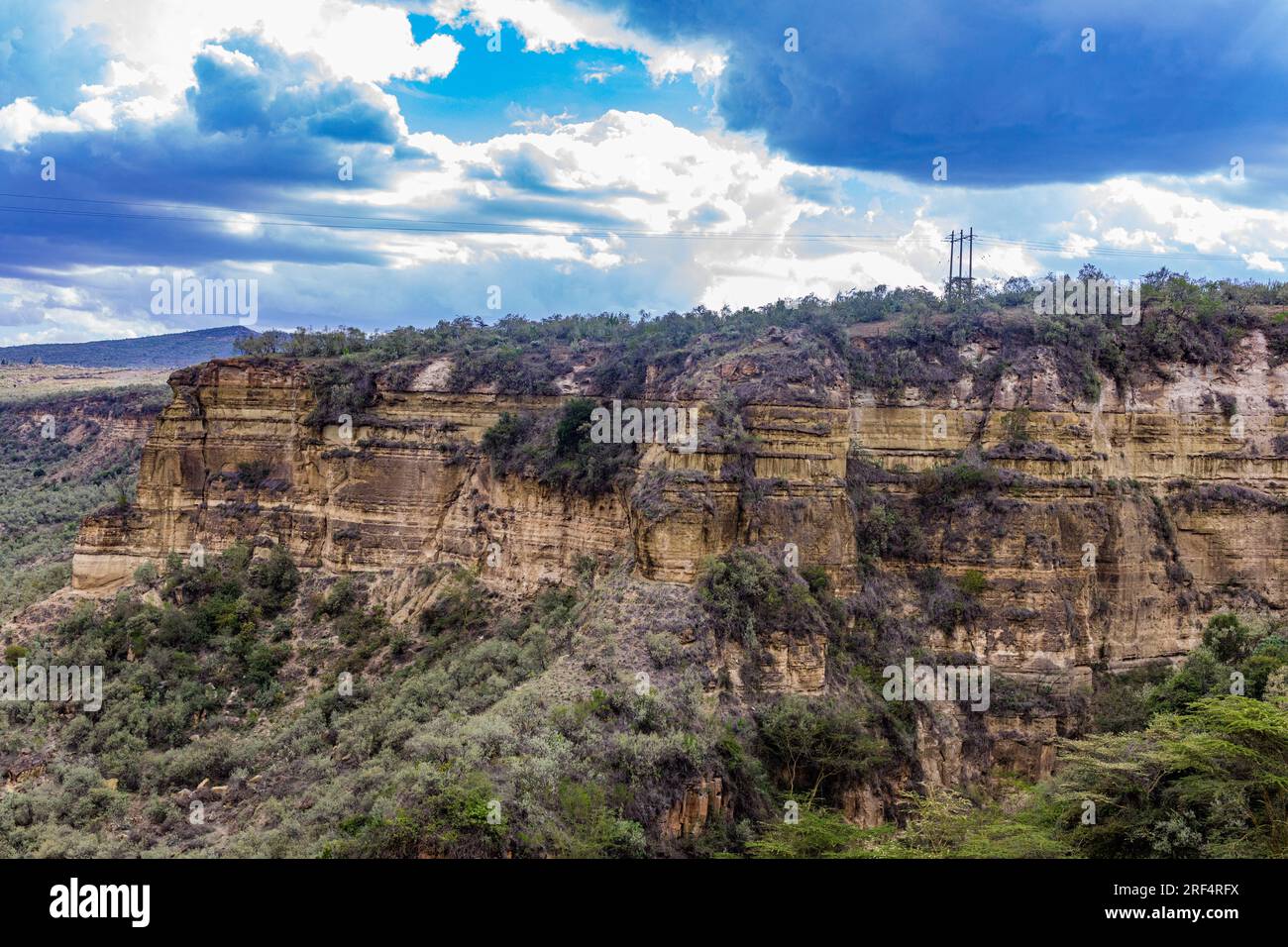 Il parco nazionale di Hell's Gate si trova a sud del lago Naivasha in Kenya, a nord-ovest di Nairobi. Il parco nazionale di Hell's Gate prende il nome da una stretta pausa nel Foto Stock