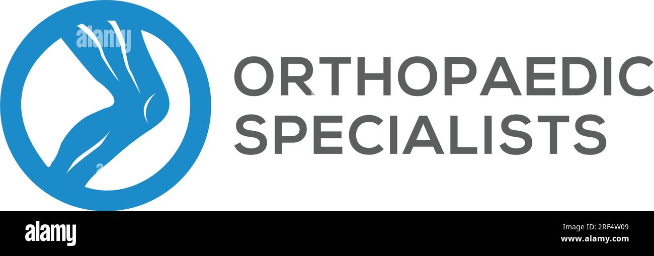 Icona colonna vertebrale, Abstract e Sign of Orthopedics Human Bone joint treatment Diagnostic logo Design Illustrazione Vettoriale