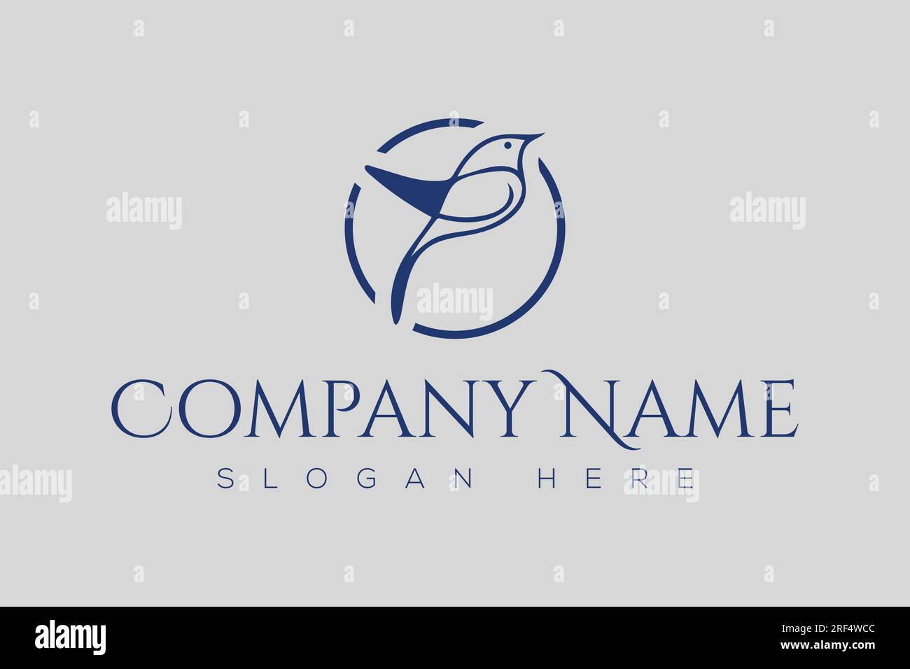 Modello di design del logo Financial Bird Illustrazione Vettoriale