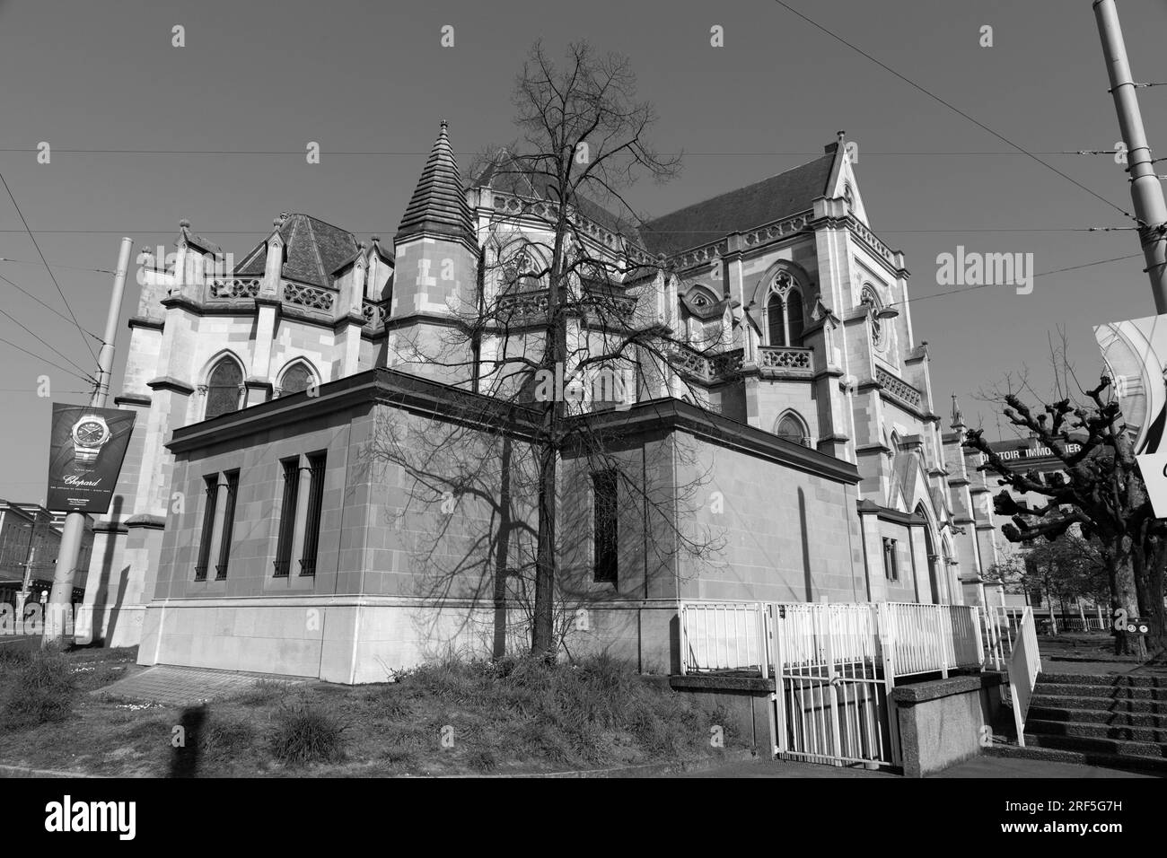 Ginevra, Svizzera - 25 marzo 2022: La basilica Notre-Dame di Ginevra è la principale chiesa cattolica romana di Ginevra, in Svizzera. Foto Stock