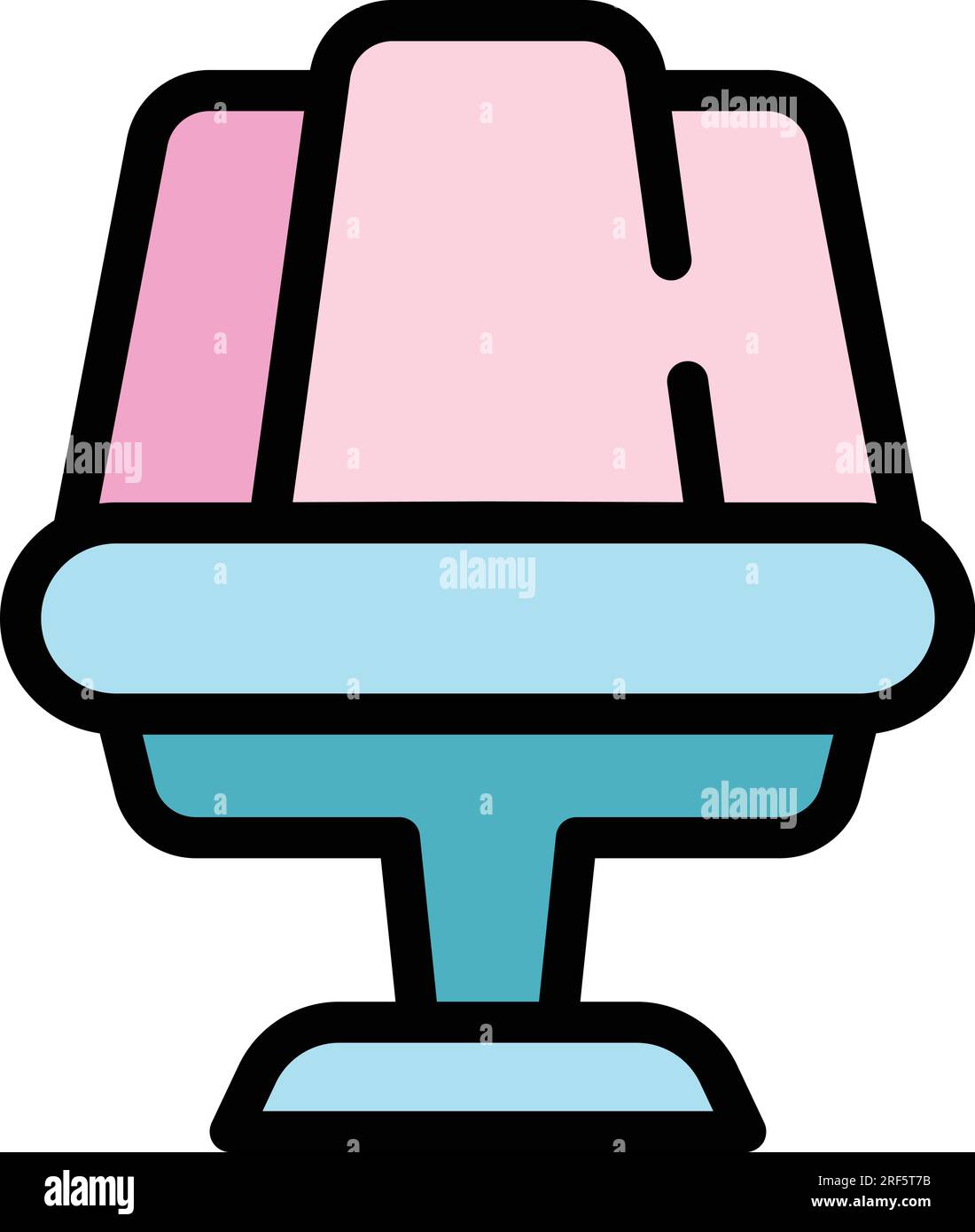 L'icona Jelly Fruit delinea il vettore. Caramelle gommose. Colore chicco dolce piatto Illustrazione Vettoriale