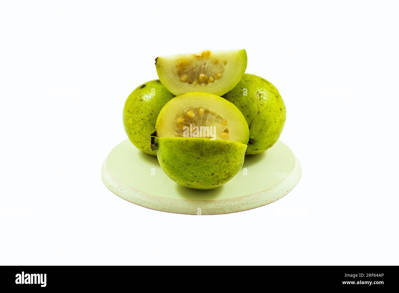 I frutti di guava sono incredibilmente ricchi di antiossidanti, vitamina C, potassio e fibre, il Guava è un frutto tropicale originario del Messico, America centrale, The Car Foto Stock