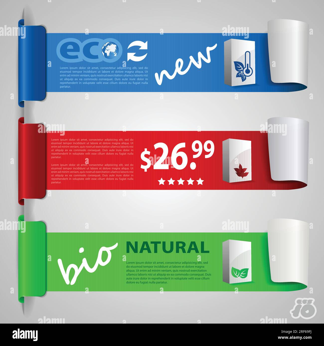 Adesivi carta Eco Illustrazione Vettoriale