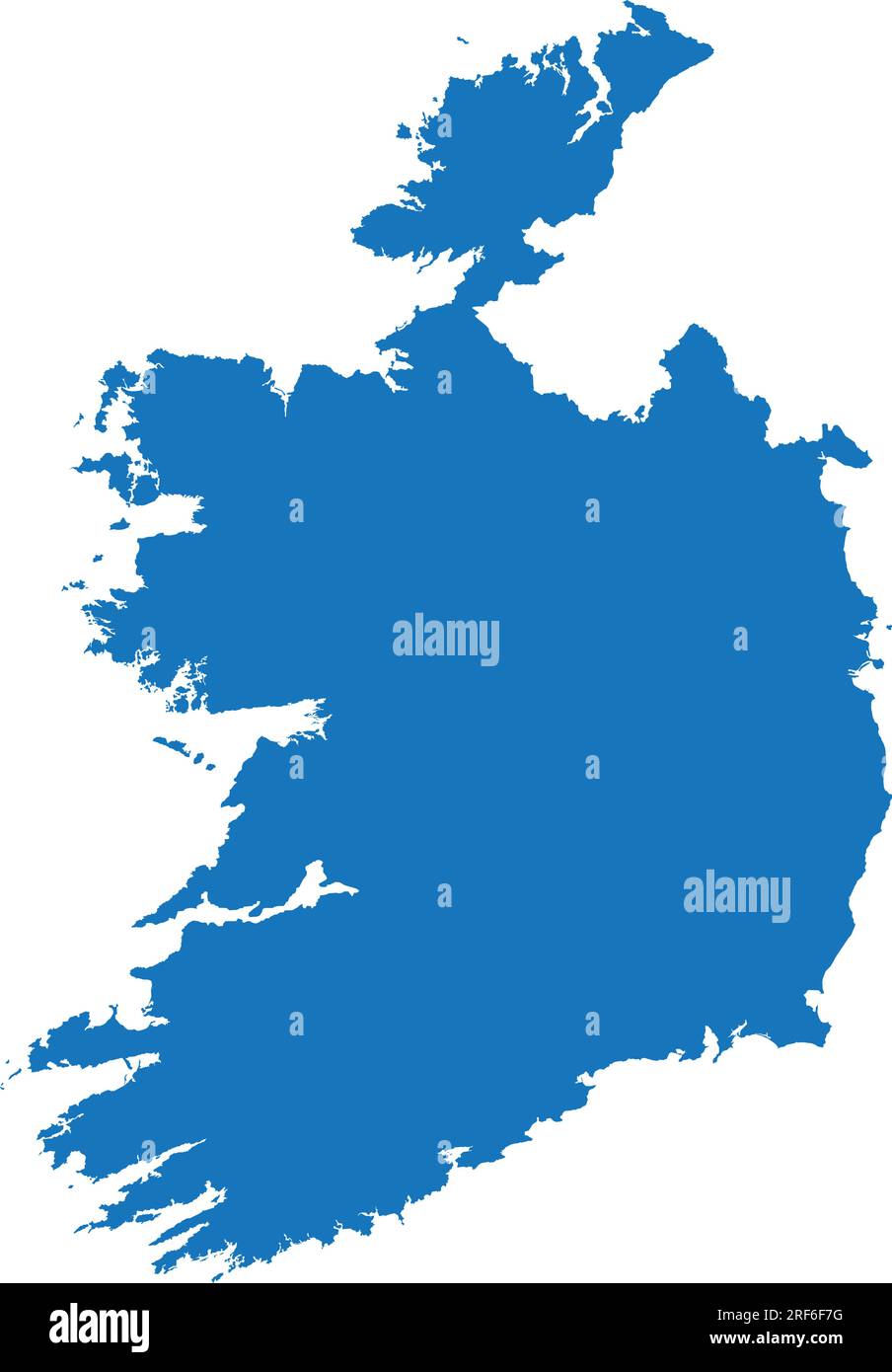 Mappa colore BLU CMYK della REPUBBLICA D'IRLANDA Illustrazione Vettoriale