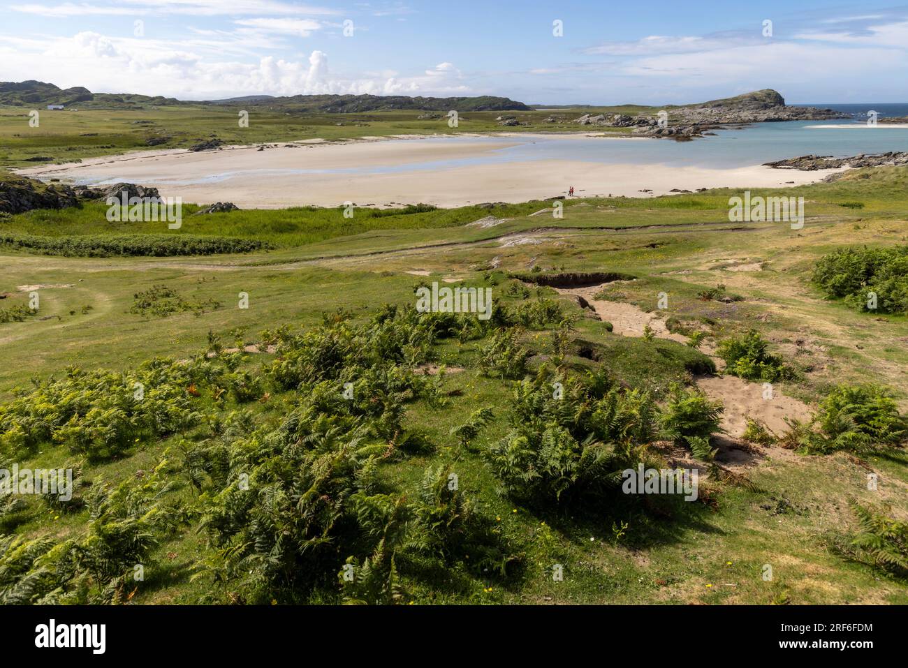 Le spiagge di Colonsay sud-occidentali a Colonsay, un'isola nelle Ebridi interne della Scozia. Si trova a circa 24 miglia a sud dell'Isola di Mull. Foto Stock