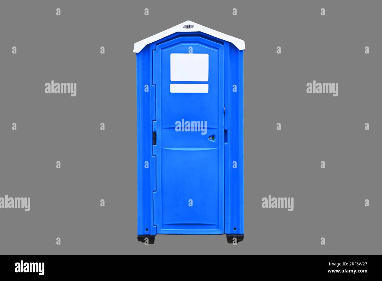 Mobile Toilettenkabine, freigestellt Foto Stock