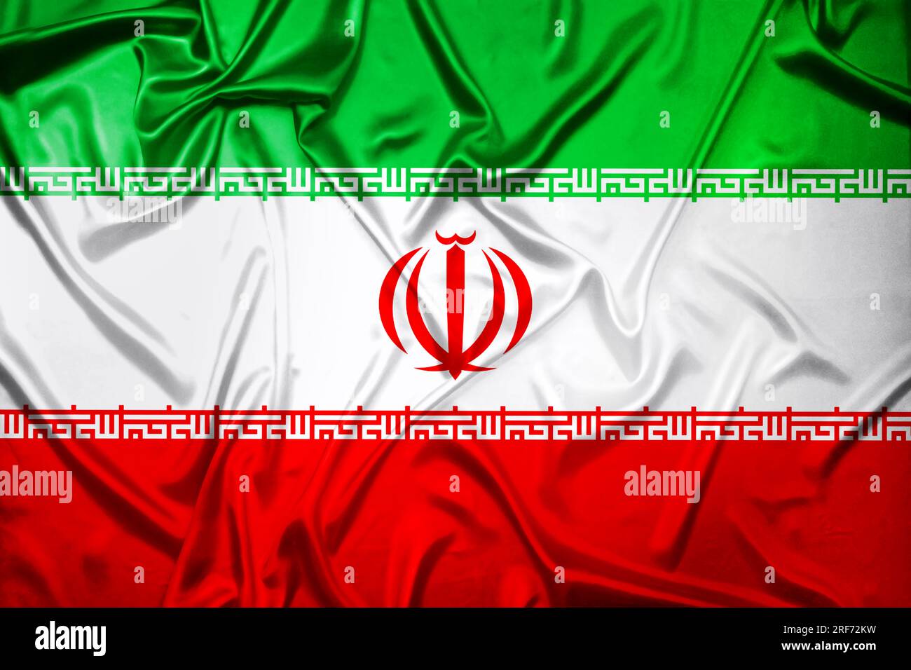 Fahne des Iran Foto Stock