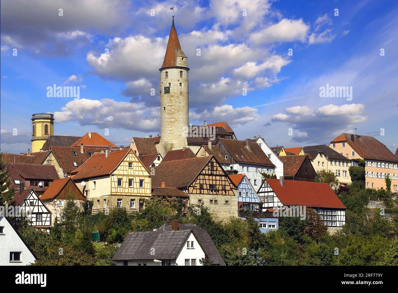 Kirchberg an der Jagst, Baden-Württemberg, Foto Stock