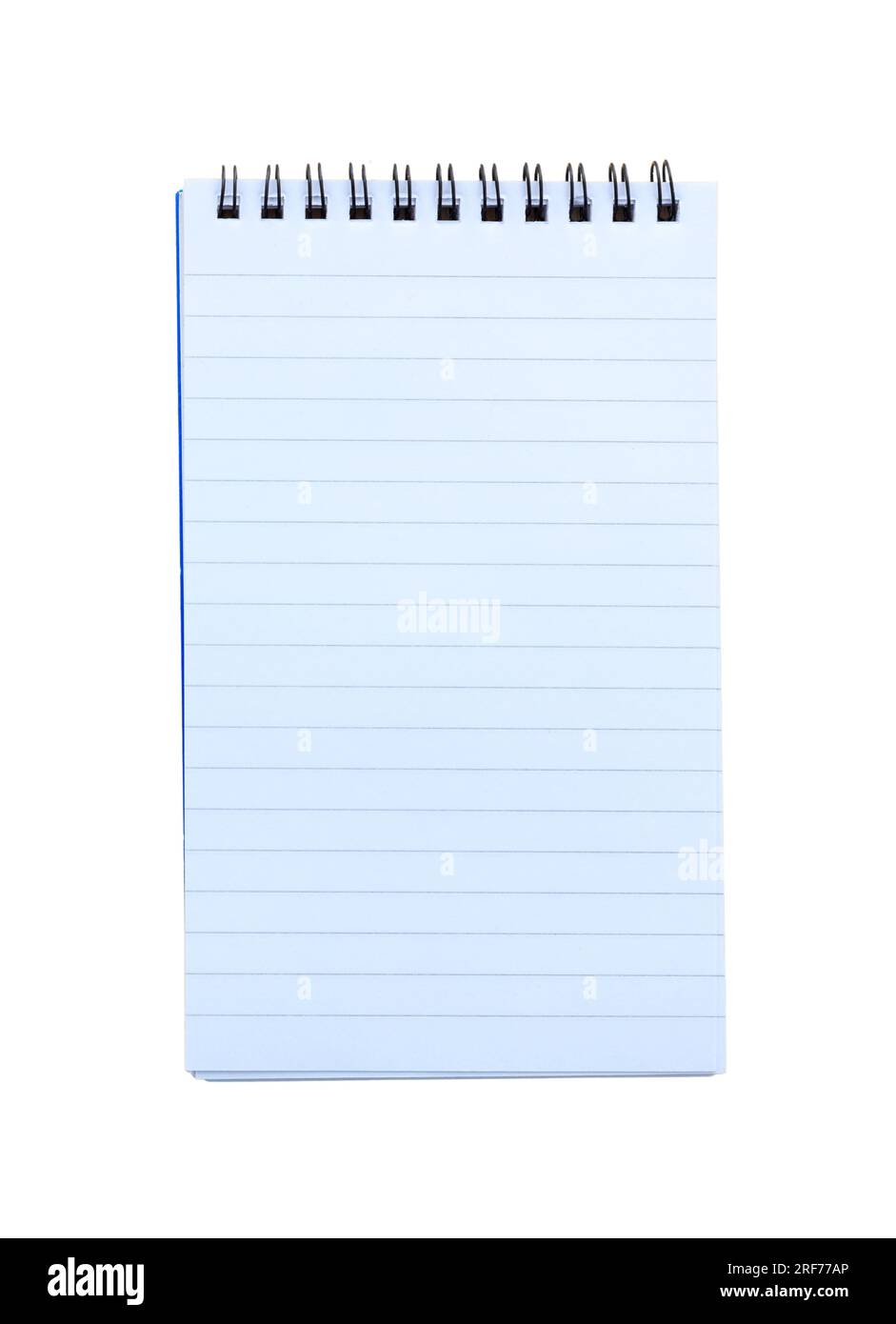 Blocco note vuoto isolato su sfondo bianco, Foto Stock