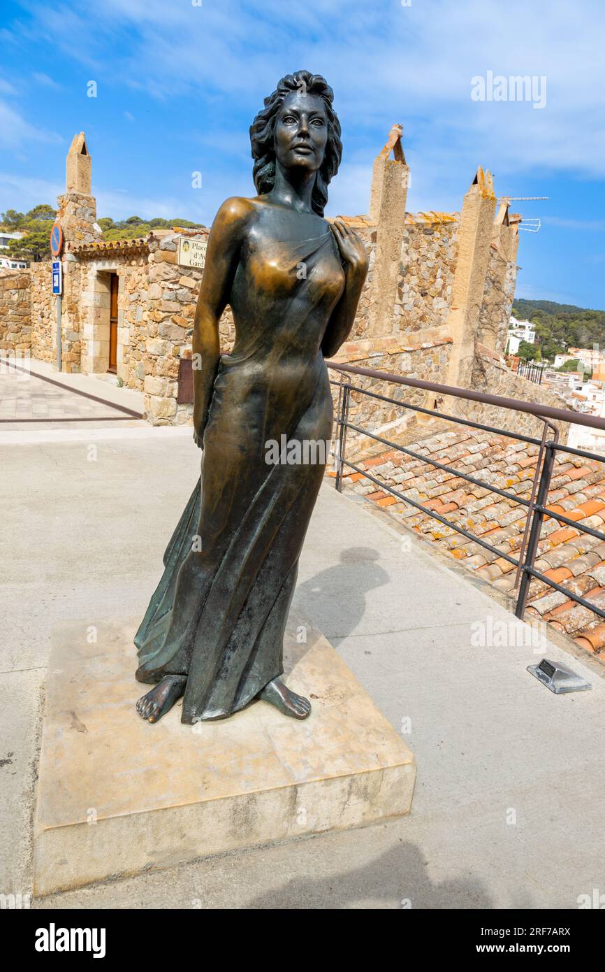 Eva Gardner, Tossa de Mar, Costa Brava, Katalánsko, Španělsko / Eva Gardner, Tossa de Mar, Costa Brava, Spagna Foto Stock