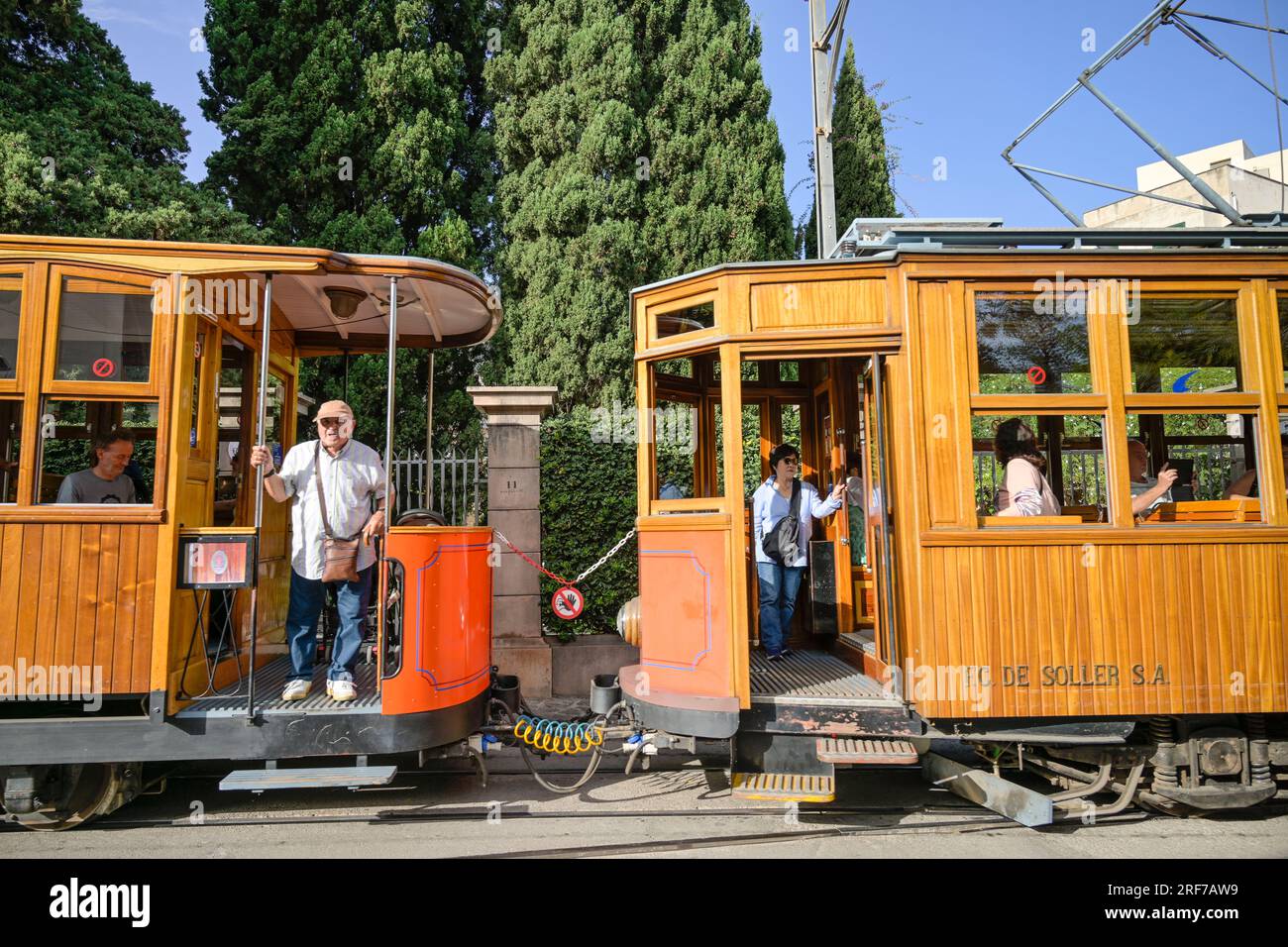 Historische Straßenbahn Tren des Soller, Soller, Mallorca, Spanien Foto Stock