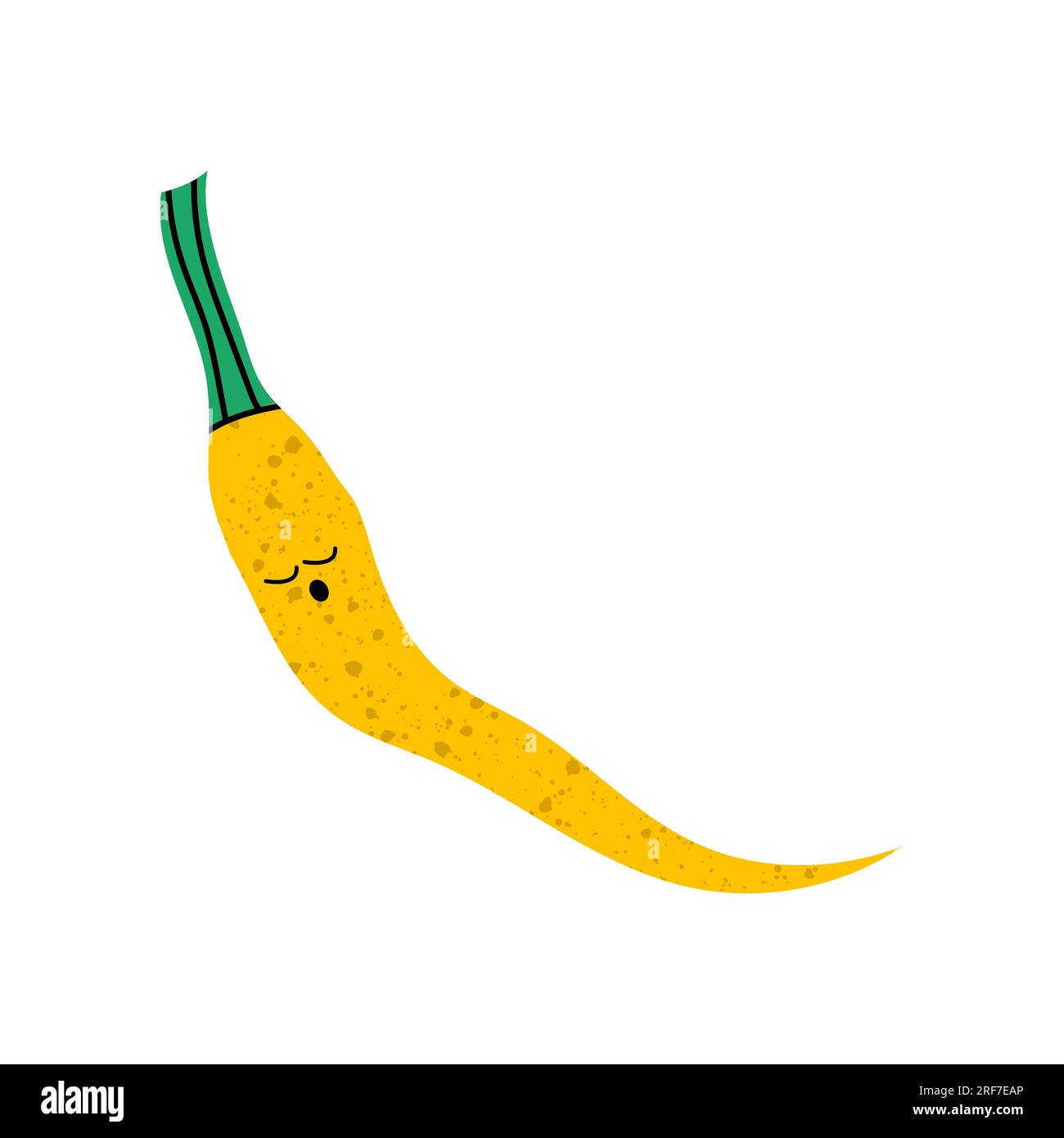 Peperoncino giallo dormiente Illustrazione Vettoriale