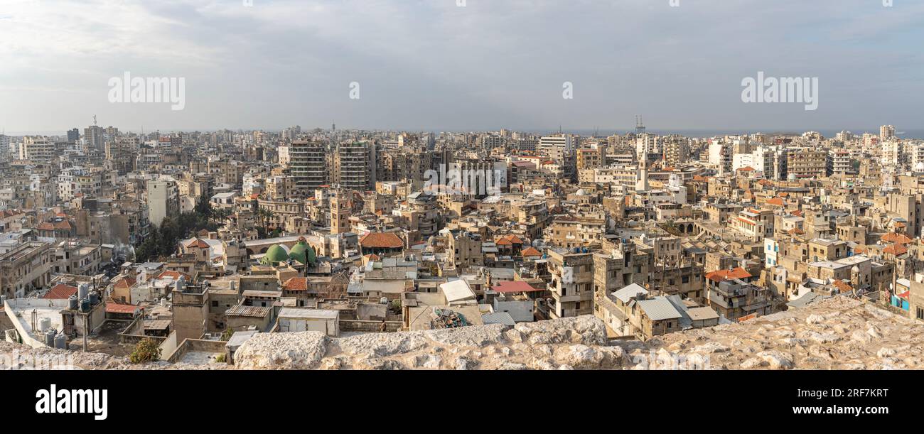 Vista di Tripoli, la seconda città più grande in Libano Foto Stock