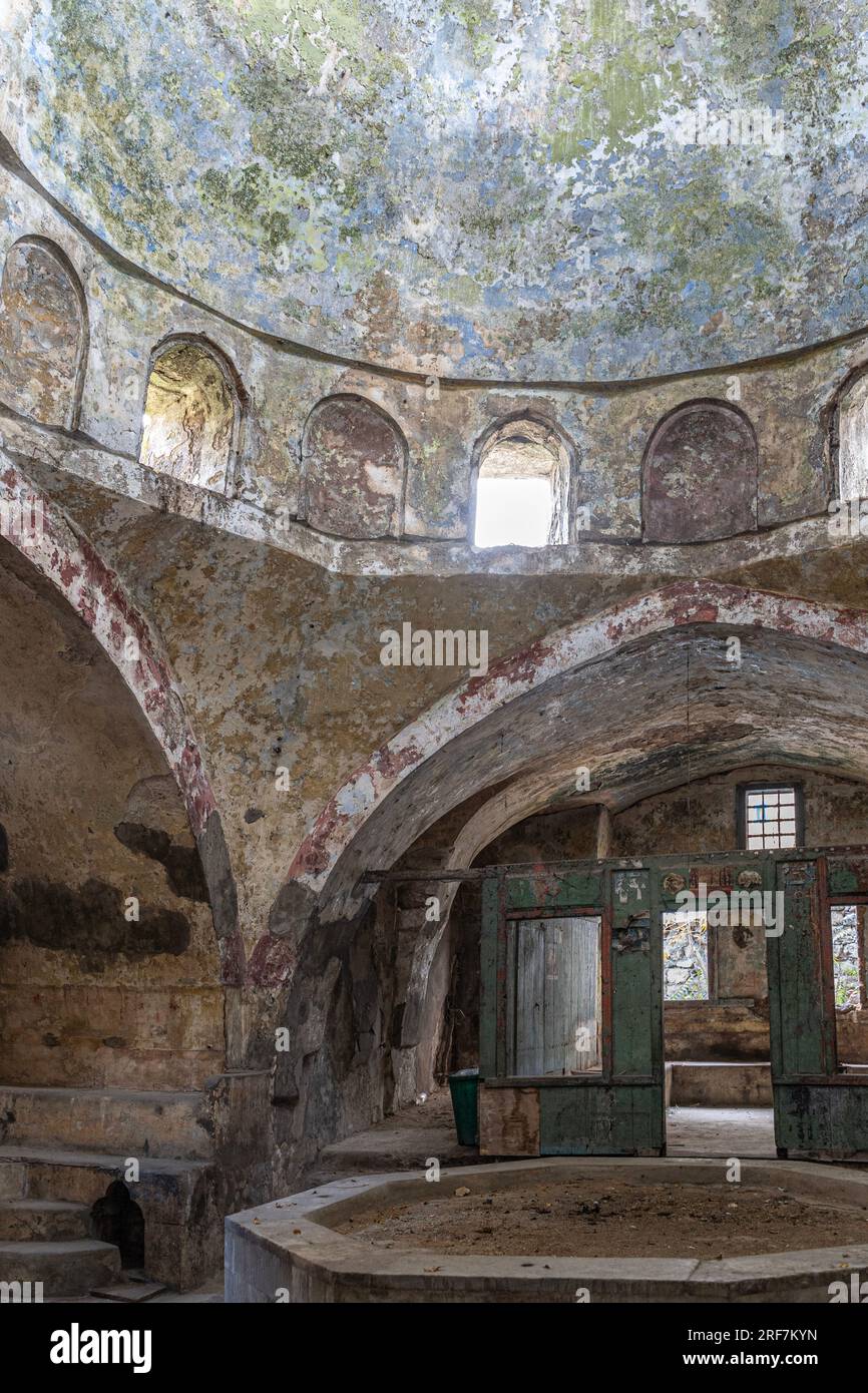 Il bagno turco abbandonato 'Hammam El Nouri' a Tripoli, Libano Foto Stock