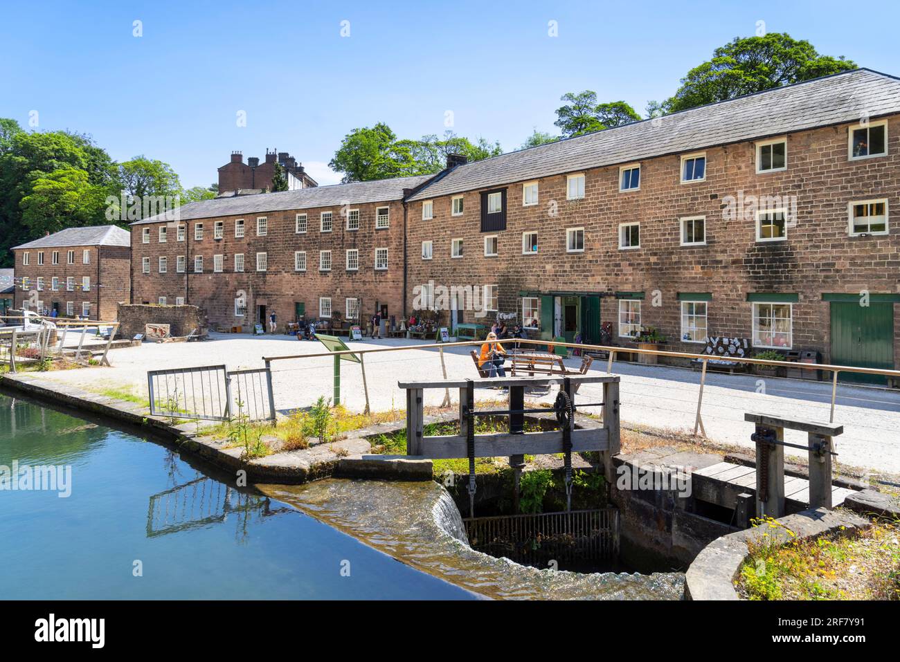 Cromford Mill filatura di cotone ad acqua a Cromford Mills Cromford Village Cromford Derbyshire Dales Derbyshire Inghilterra Regno Unito GB Europa Foto Stock