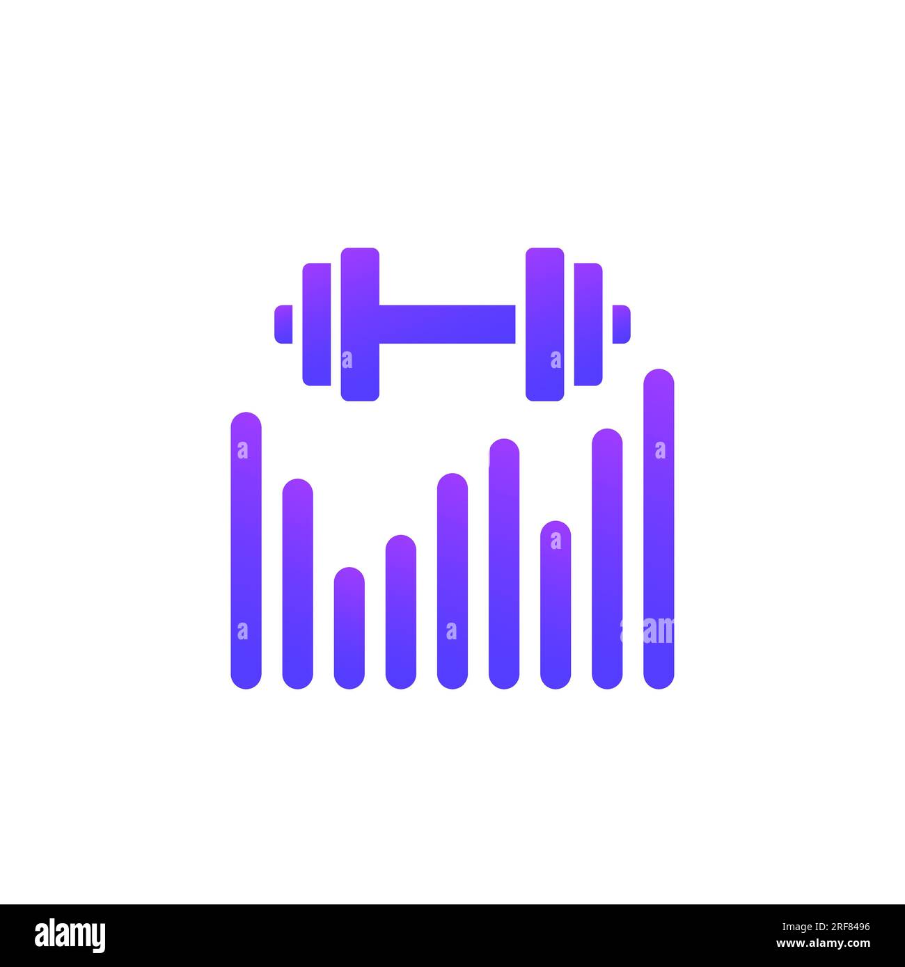 icona di allenamento con un grafico e un campanello Illustrazione Vettoriale icona di allenamento con un grafico e un campanello Illustrazione Vettoriale