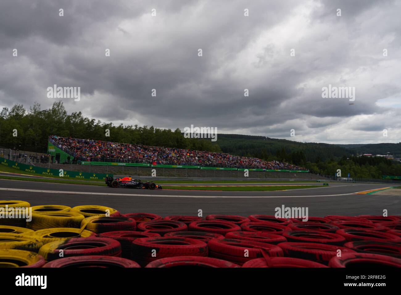 Max Verstappen dei Paesi Bassi alla guida della (1) Oracle Red Bull Racing RB19 Honda RBPT durante il Gran Premio del Belgio 2023 di Formula 1 MSC Cruises il 30 luglio 2023 a Francorchamps, in Belgio. Foto Stock