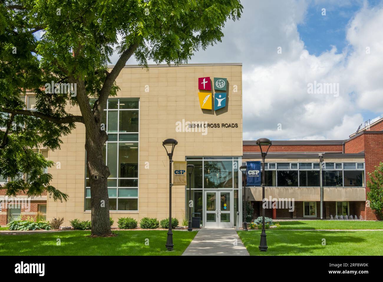 ST. PAUL, Minnesota, USA - 29 LUGLIO 2023: Behm Cross Roads Hall nel campus della Concordia University St. Paul. Foto Stock