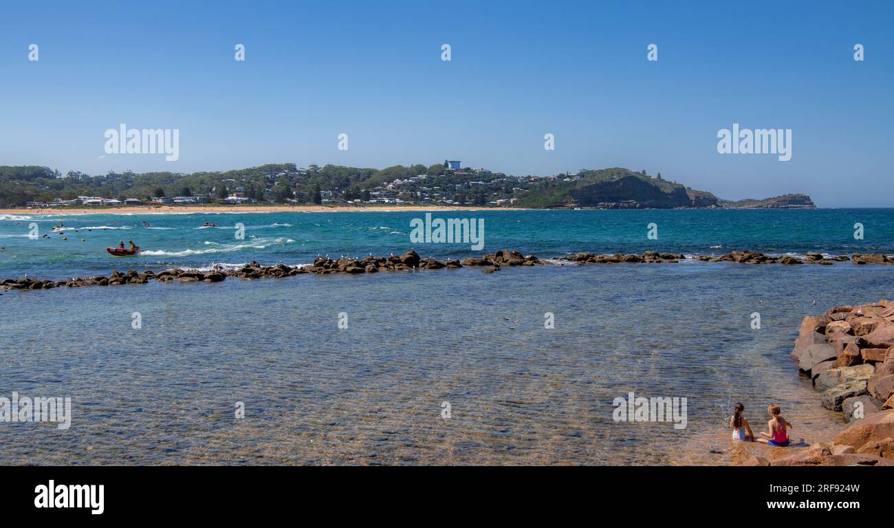 Vista panoramica Terrigal Beach Central Coast NSW Australia Foto Stock