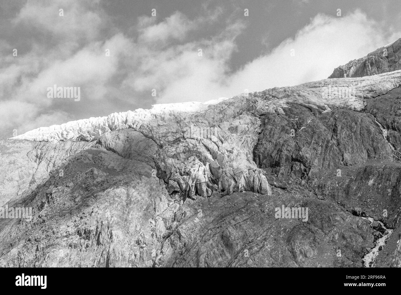 Vista sul ghiacciaio Franz Josef e Fox, nuova Zelanda Foto Stock