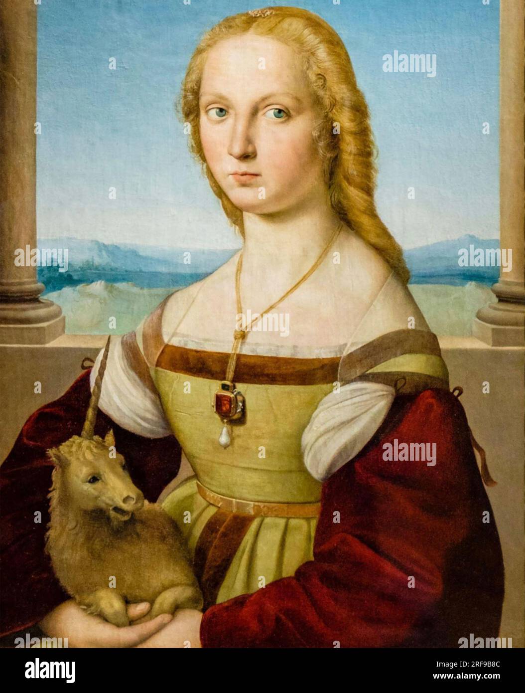 UNICORNO SIGNORA di Raffaello Sanzio da Urbino ( 1483-1520) Foto Stock