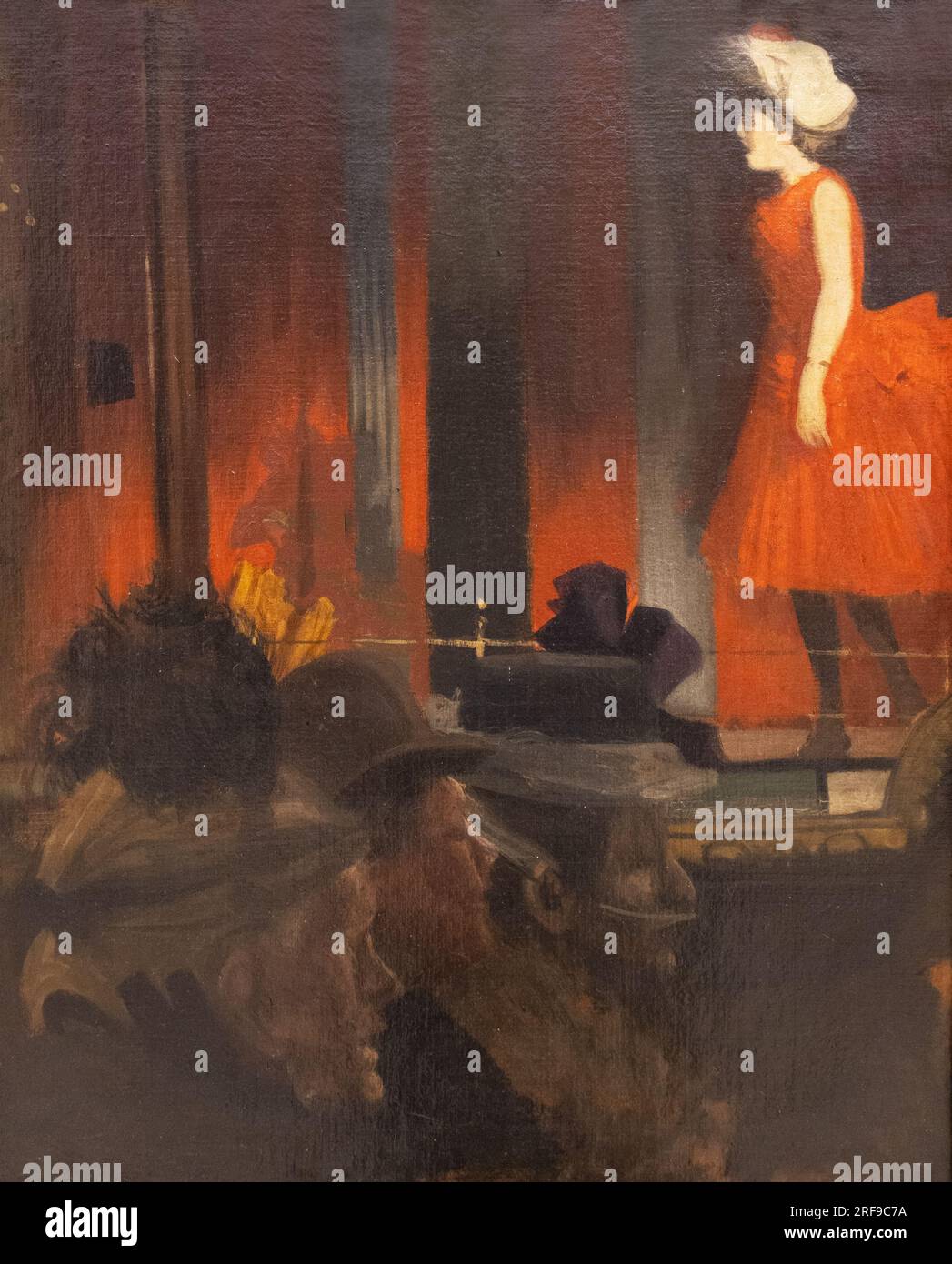 Walter Sickert; Old Music Hall, o le ali PS nello specchio OP; 1889; artista post-impressionista britannico. Foto Stock