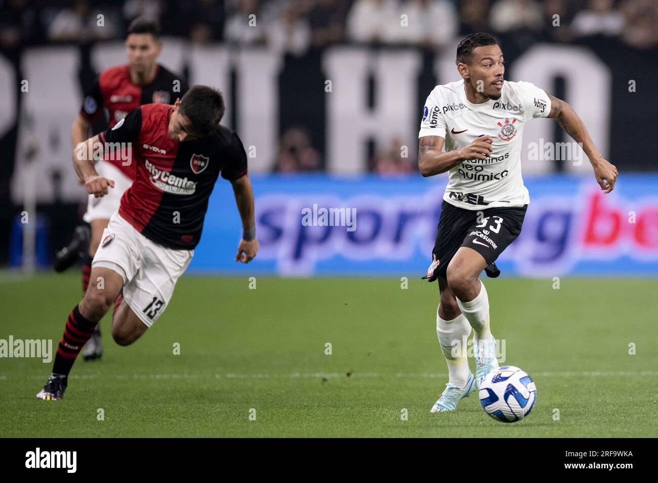 São PAULO, SP - 01.08.2023: I VECCHI RAGAZZI Di CORINTHIANS X NEWELL - Ruan Oliveira durante la partita tra Corinthians e Newell's Old Boys tenutasi alla Neo Química Arena di São Paolo, SP. La partita è la prima valida per il turno 16 della Copa Sudamericana 2023. (Foto: Marco Galvão/Fotoarena) Foto Stock