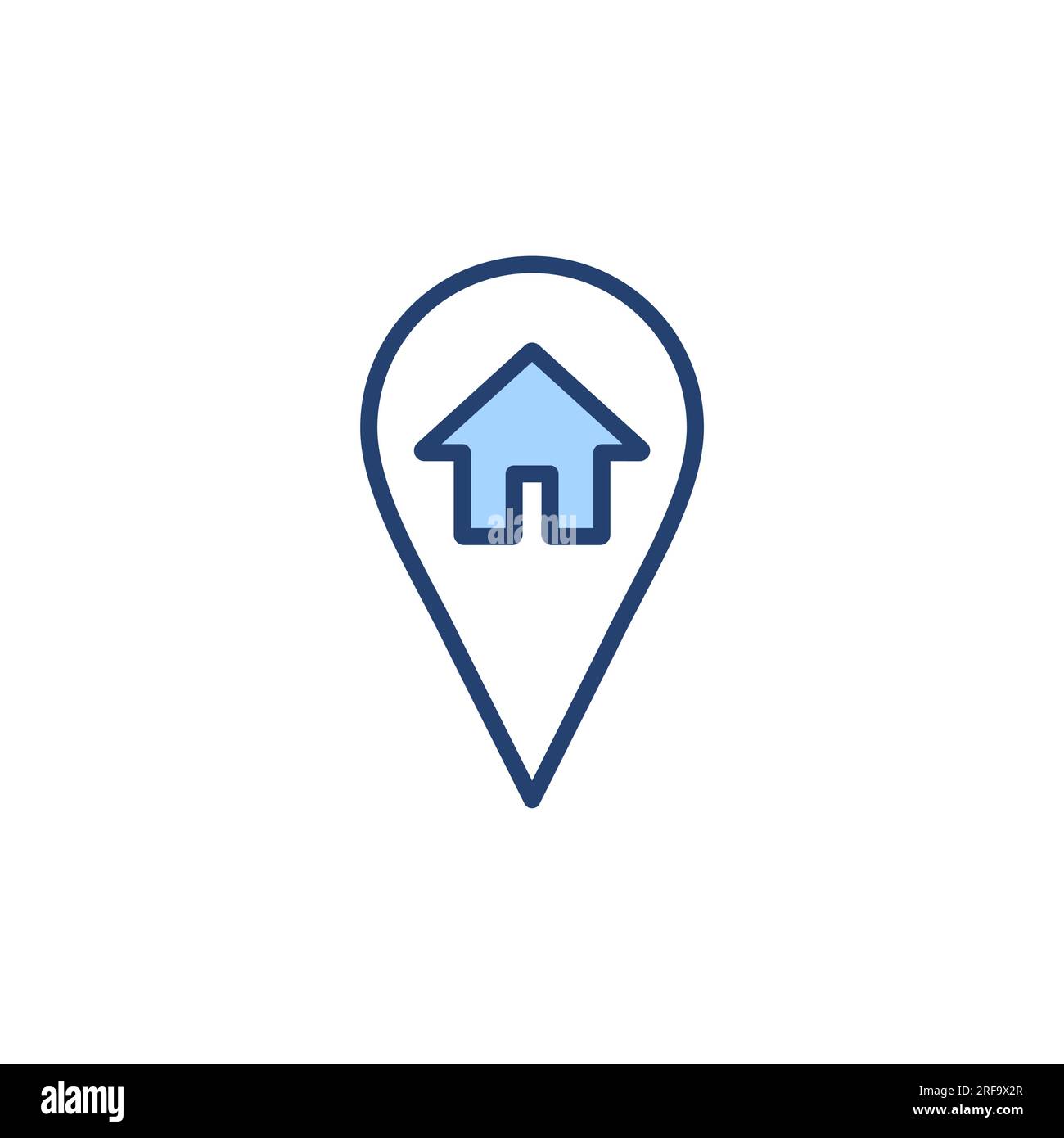 Vettore icona indirizzo. simbolo e simbolo della posizione della casa. localizzare Illustrazione Vettoriale