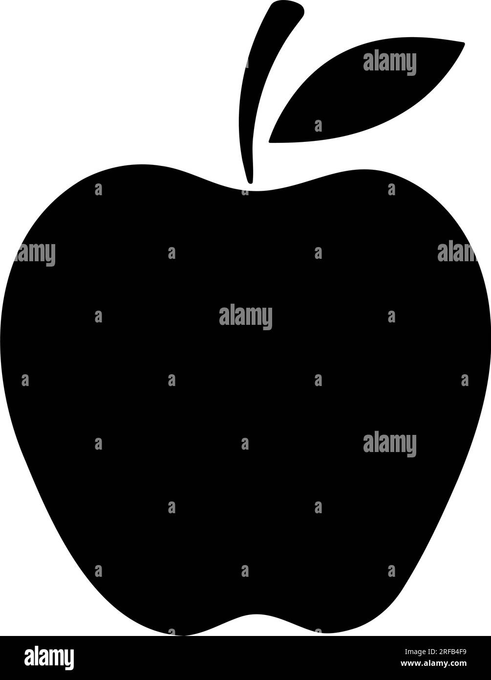 Apple silhouette isolata. Illustrazione vettoriale Illustrazione Vettoriale