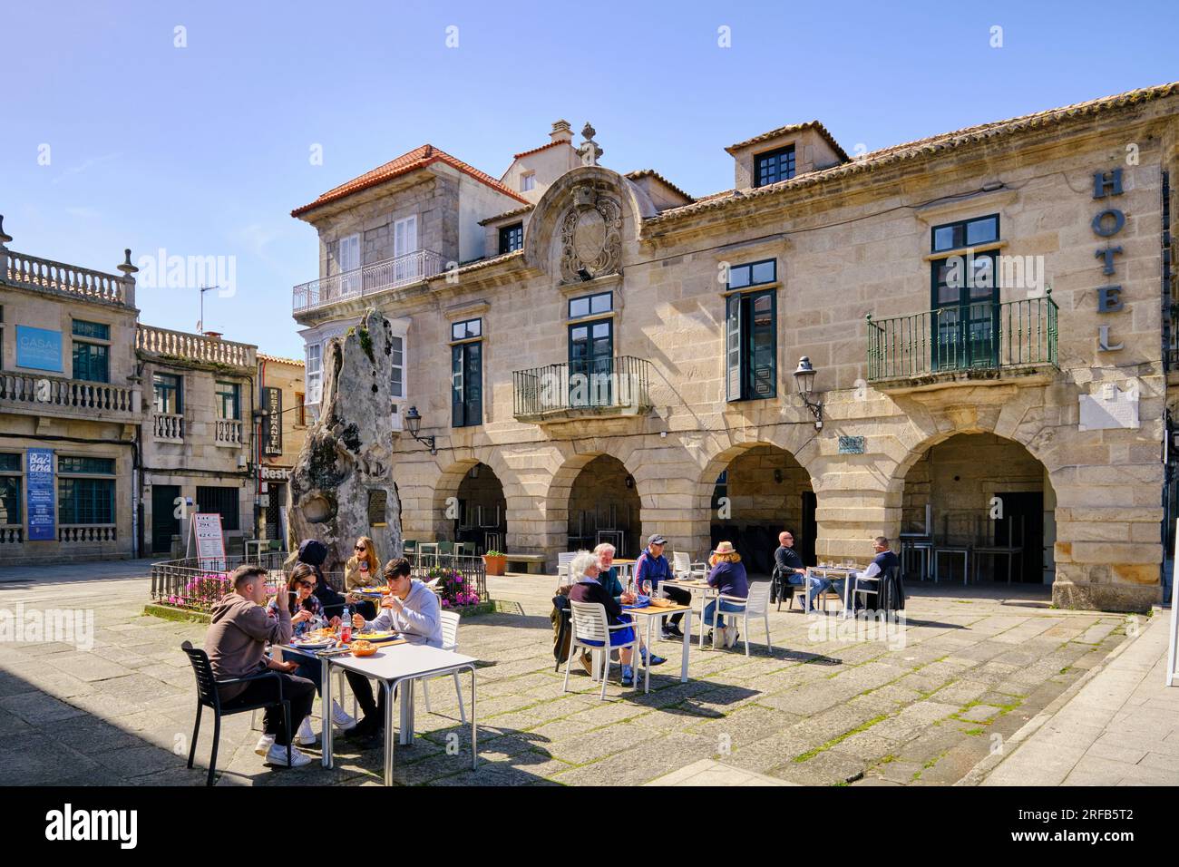 Baiona, Galizia. Rias Baixas, Spagna Foto Stock