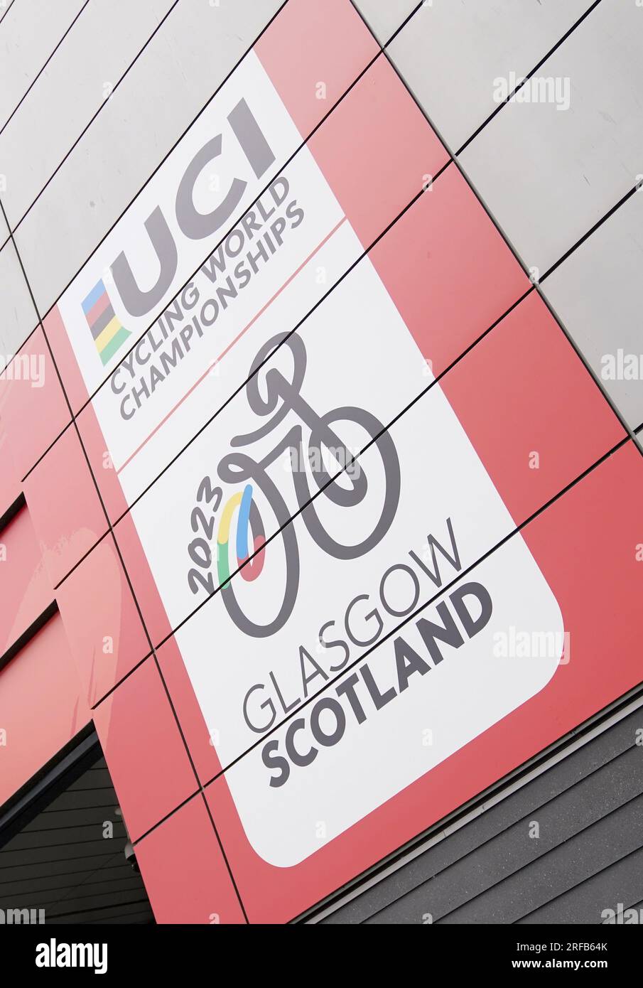 Una visione generale del Sir Chris Hoy Velodrome in vista dei Campionati del mondo di ciclismo UCI 2023 a Glasgow. Data foto: Mercoledì 2 agosto 2023. Foto Stock