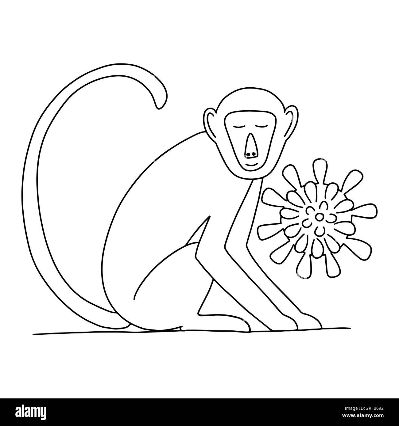 Vaiolo da scimmia Illustrazione Vettoriale