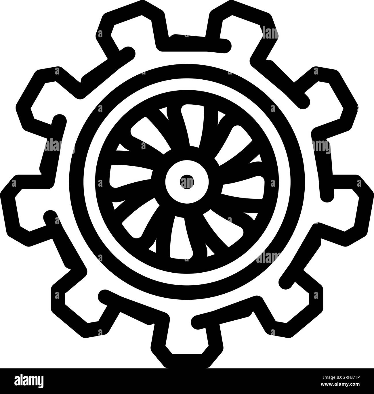 manutenzione aeronautica ingegnere aeronautico illustrazione vettore icona linea Illustrazione Vettoriale