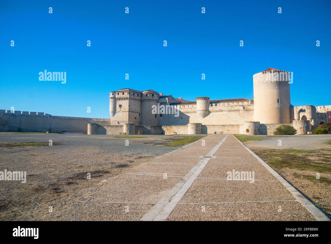 Castello medievale. Cuellar, provincia di Segovia Castilla Leon, Spagna. Foto Stock