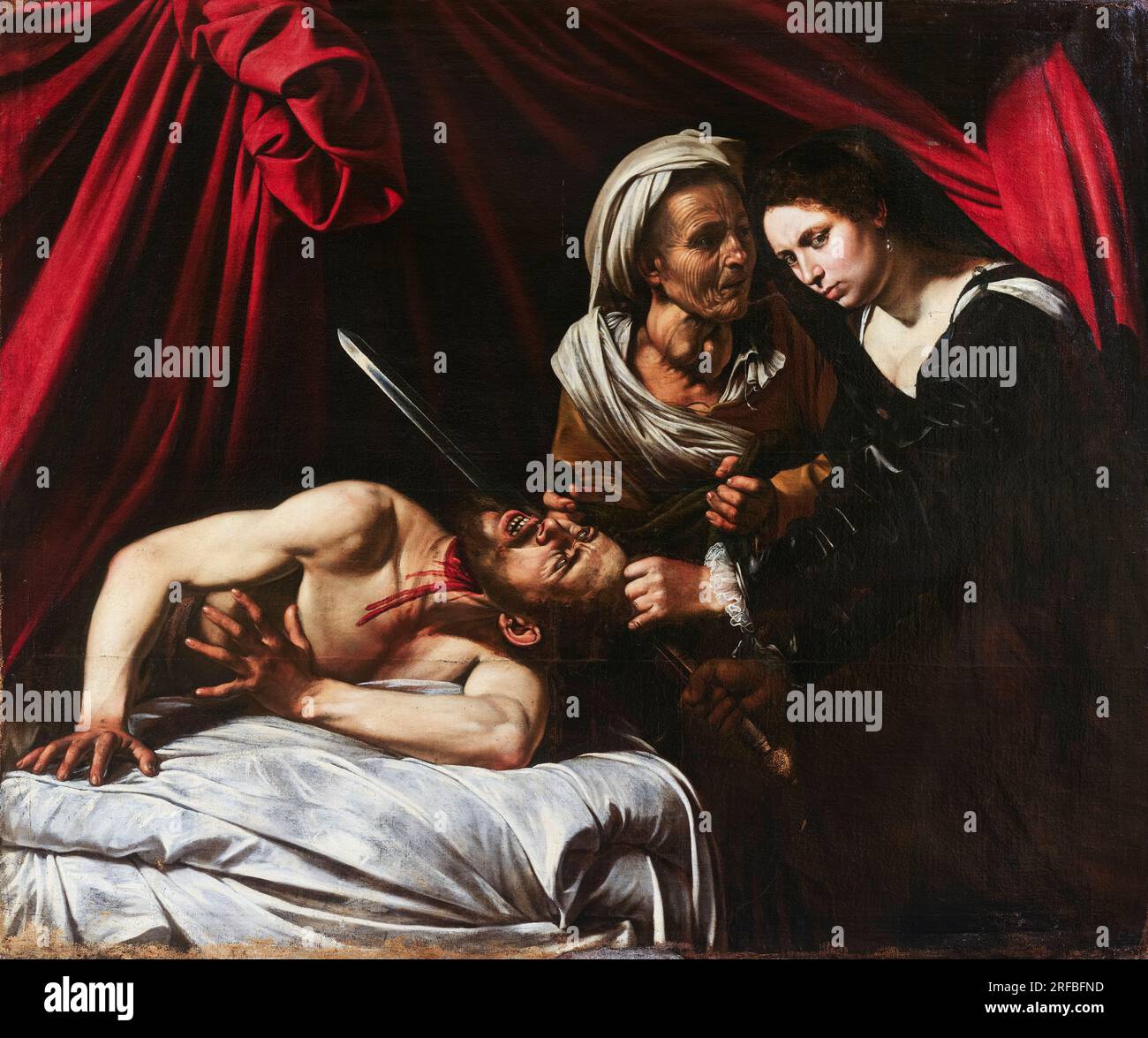 Michelangelo Merisi da Caravaggio, Judith Beheading Holofernes, dipinto ad olio su tela, 1598-1610 Foto Stock