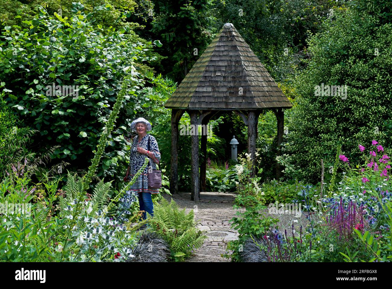 I giardini di York Gate, Adel, Leeds, sono aperti al pubblico, West Yorkshire, Inghilterra, Regno Unito Foto Stock