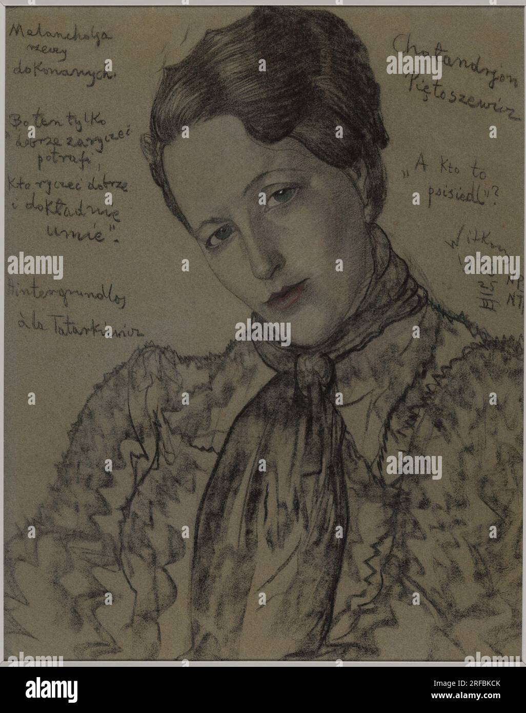 Asimmetrica Lady - Ritratto di Eugenia Wyszomirska-Kuźnicka - la malinconia delle cose compiute 25 marzo 1938 di Stanisław Ignacy Witkiewicz Foto Stock