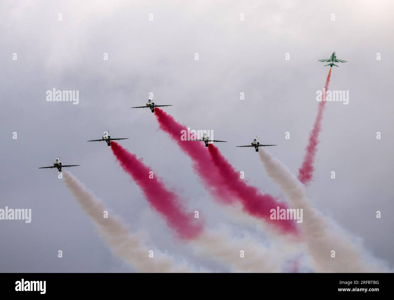 Royal Saudi Air Force National display Team al Royal International Air Tattoo 2023 Foto Stock