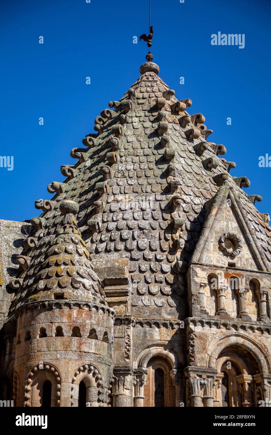 Particolare della cupola romanica del gallone della vecchia cattedrale di Salamanca, Castilla y Leon, Spagna Foto Stock