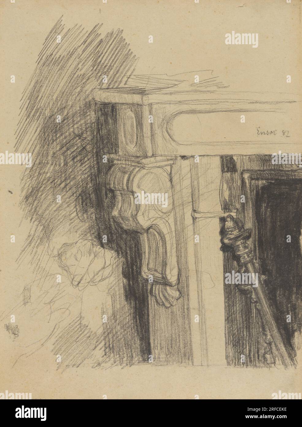 Schouw en handen 1887 di James Ensor Foto Stock