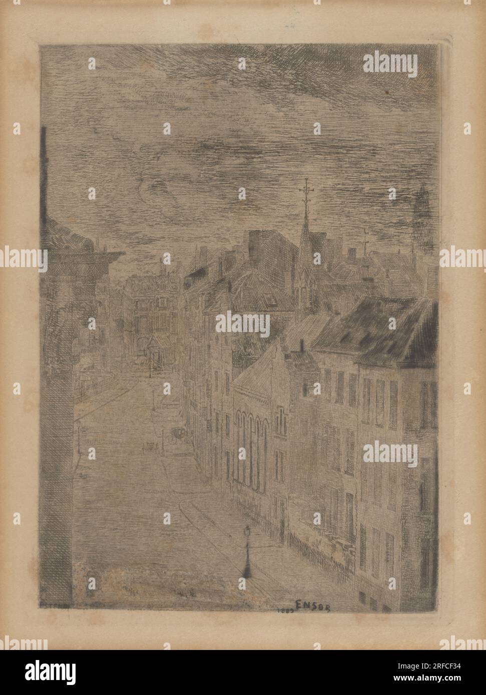 Van Iseghemlaan, Ostenda 1889 di James Ensor Foto Stock